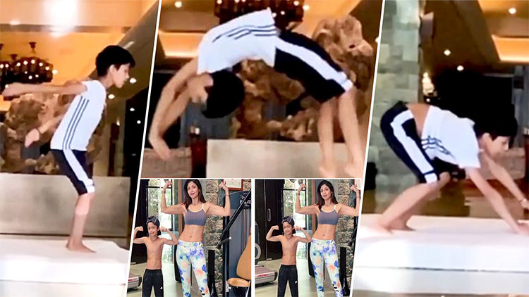 Video Of Shilpa Shetty's Son Doing Perfect Backflips Goes Viral