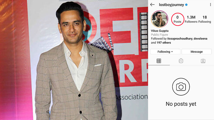 Vikas Gupta Deletes All His Instagram Posts?