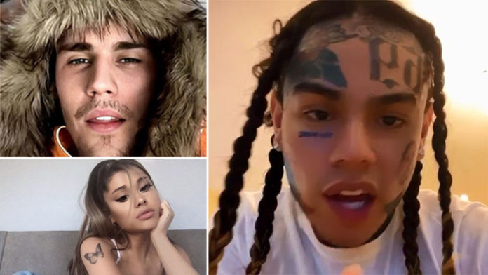 Tekashi 6ix9ine Mad At Justin And Ariana Debut No. 1 Spot On The Billboard Hot 100