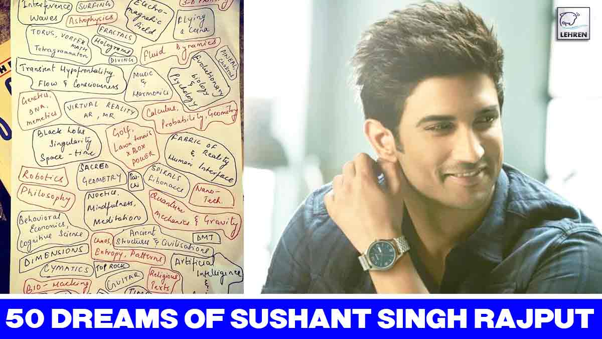 50 Dreams Sushant Singh Rajput Wanted To Achieve