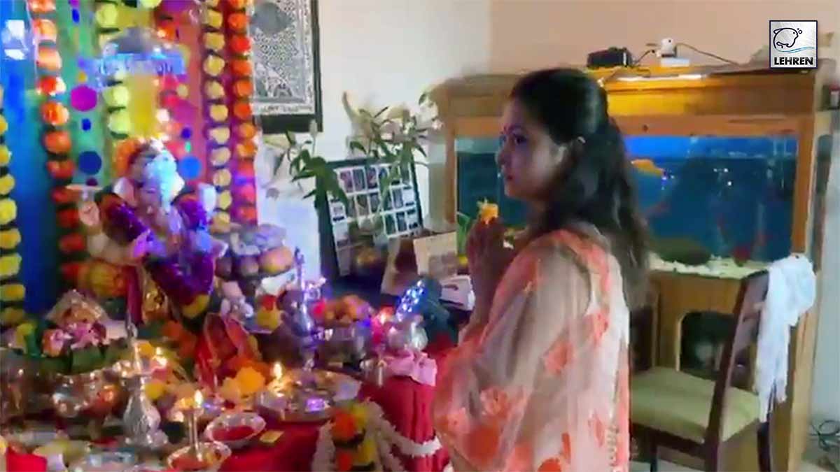 Devoleena Bhattacharjee Perform Ganesh Aarti At Home