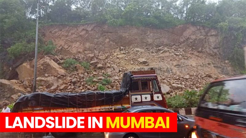 Heavy Rains Cause Landslide In Mumbai