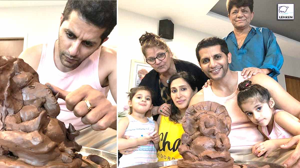 Here’s How Karanvir Bohra Made Ganpati Idol At Home