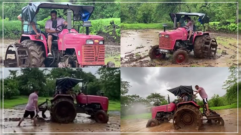 Salman Khan Turns Farmer In Lockdown, Drives Tractor In Field