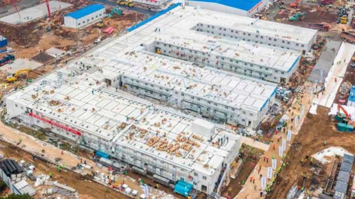1,000-bed hospital built in 10 days ready to take patients in China's Wuhan