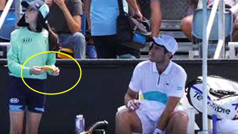 21-year-old tennis player asks ball girl to peel banana, gets criticised
