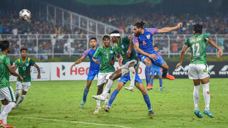 88th-min goal helps India salvage 1-1 draw vs B'desh in FIFA WC Qualifier