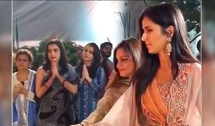 Katrina Kaif performs the Ganpati aarti with Salman Khan’s sister Alvira Agnihotri