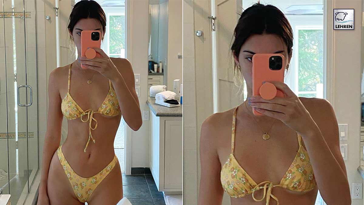 Kendall Jenner Stuns In A Floral String Bikini While A Day Out With Friends...