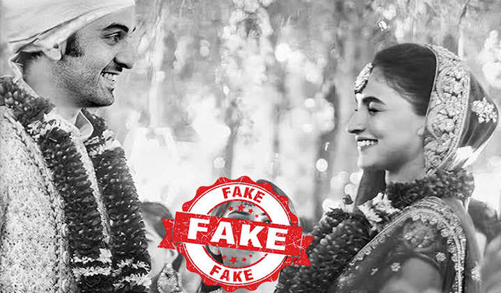 The reality behind Ranbir Kapoor and Alia Bhatt's viral wedding picture