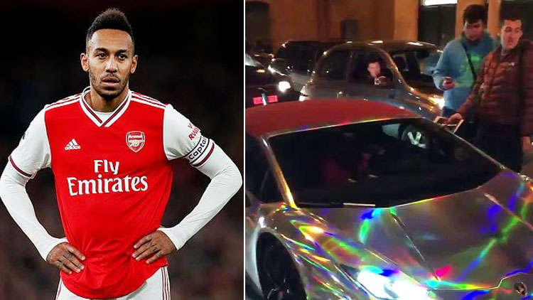 Fans ABUSE Pierre-Emerick Aubameyang as his Lamborghini gets stuck in traffic after Arsenal's draw