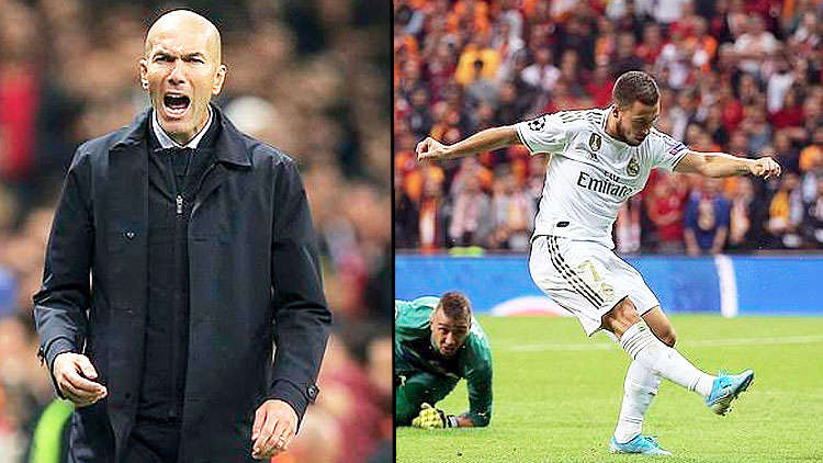 Zinedine Zidane reveals he is not worried about Eden Hazard's form after he missed open goal
