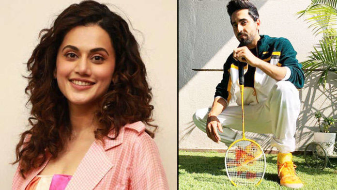 Ayushmann Khurrana Looks Ravishing As He Poses With A Badminton Racket But Taapsee Pannu’s Comment Steals The Show