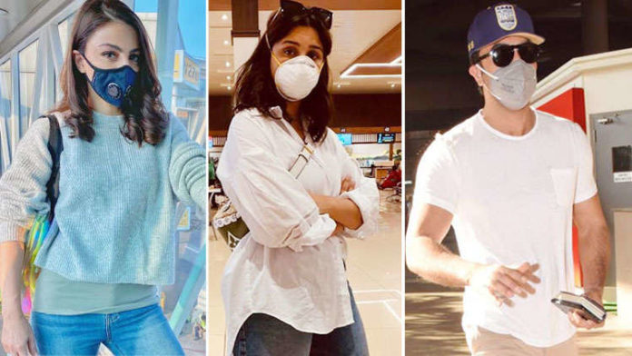 Coronavirus Scarce Bollywood Celebs; Dons Masks At Public Places