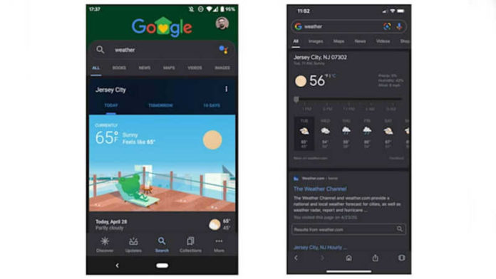 Google Search app gets Dark Mode on Android and iOS