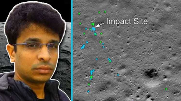 How did Indian engineer Shanmuga spot Vikram Lander by comparing pics?