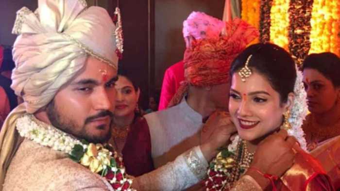 Manish ties the knot with actress Ashrita hours after winning T20 tournament