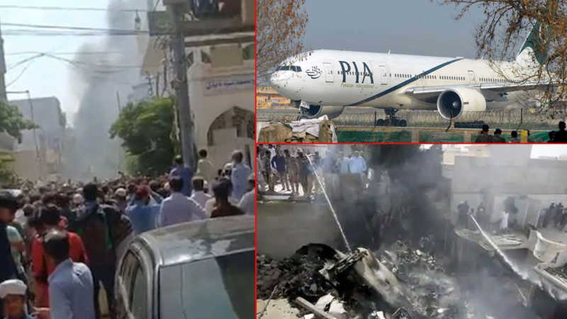 Pakistan plane crash: Flight from Lahore with 107 onboard crashes in residential area near Karachi airport