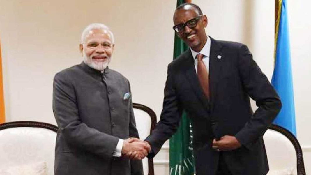 PM Modi as Rwandan Prez thanks him for help in COVID-19 fight