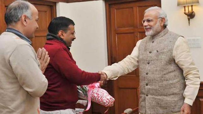 PM Modi congratulates Kejriwal on taking oath; Delhi CM responds