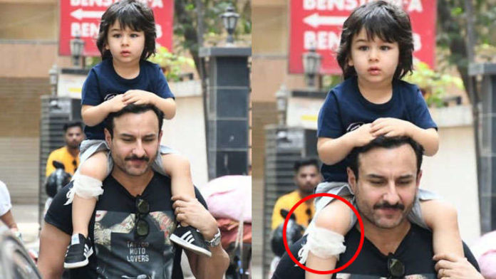 Taimur Ali Khan Injured; Piggybacks On Daddy Saif Ali Khan’s Shoulder