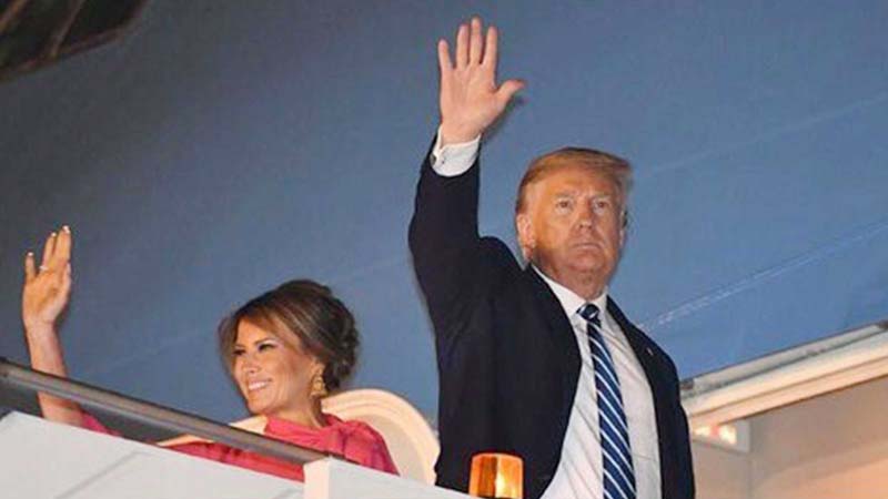 Trump, Melania depart from Delhi to US after end of their 2-day visit