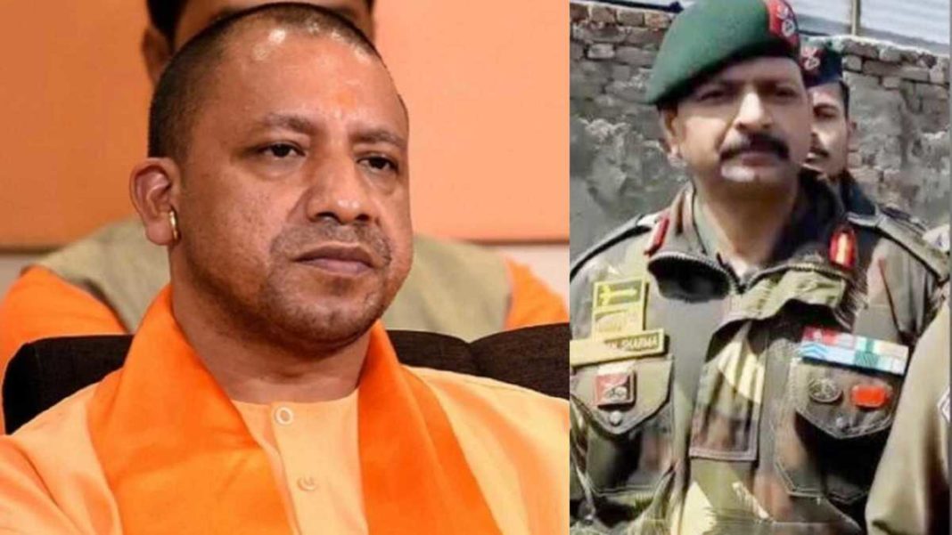UP CM announces ₹50L, job to 1 family member of martyred Colonel Ashutosh Sharma