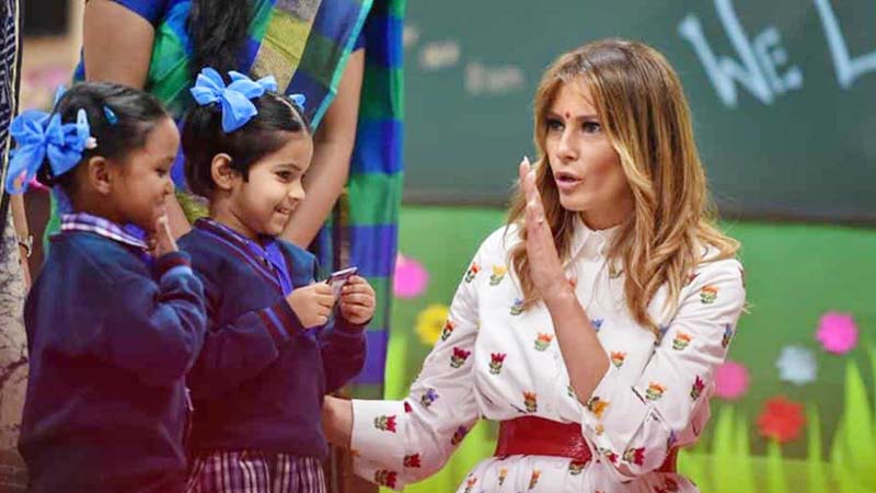 What do you do as the First Lady: Delhi schoolchildren ask Melania Trump