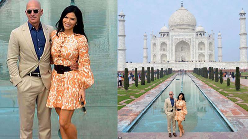 World's richest man Jeff Bezos, girlfriend Lauren visit Taj Mahal