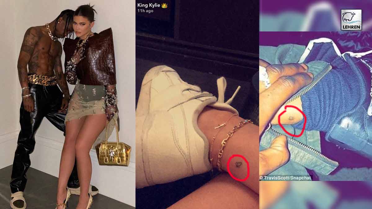 Kylie Jenner and Travis Scott Show Off Matching Ankle Tattoos