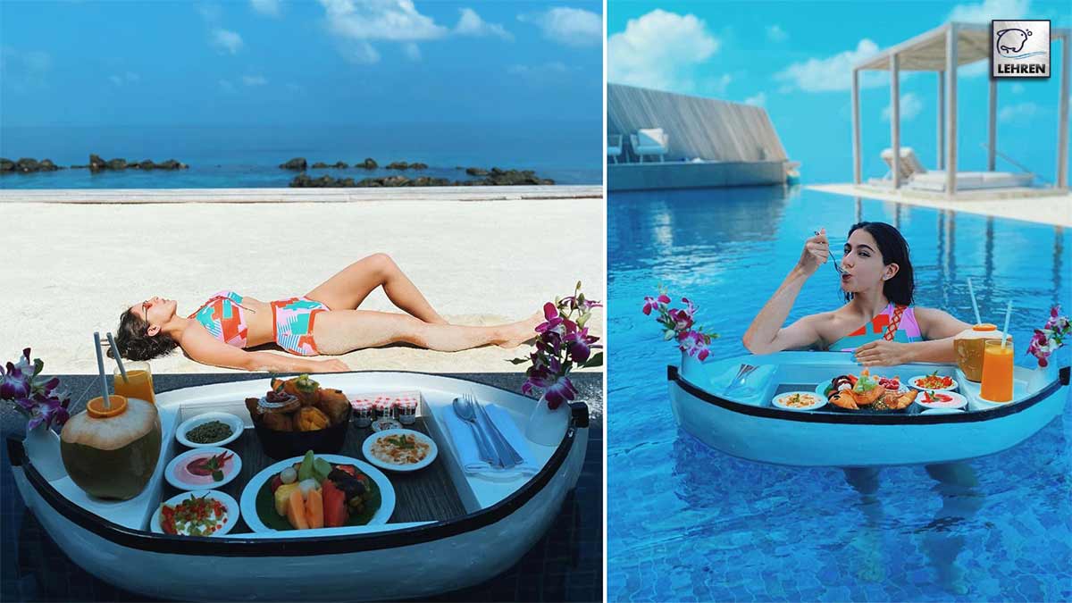 Sara Ali Khan Oozes Hotness As She Enjoys Her Floating Breakfast In Maldives