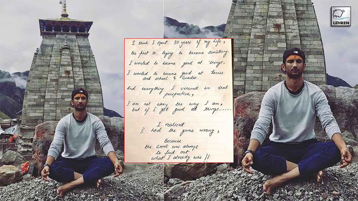 This Unseen Handwritten Note By Sushant Singh Rajput Will Give You Life Lessons