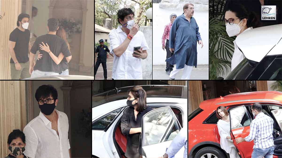 Celebs Arrive For The Funeral Of Actor Rajiv Kapoor