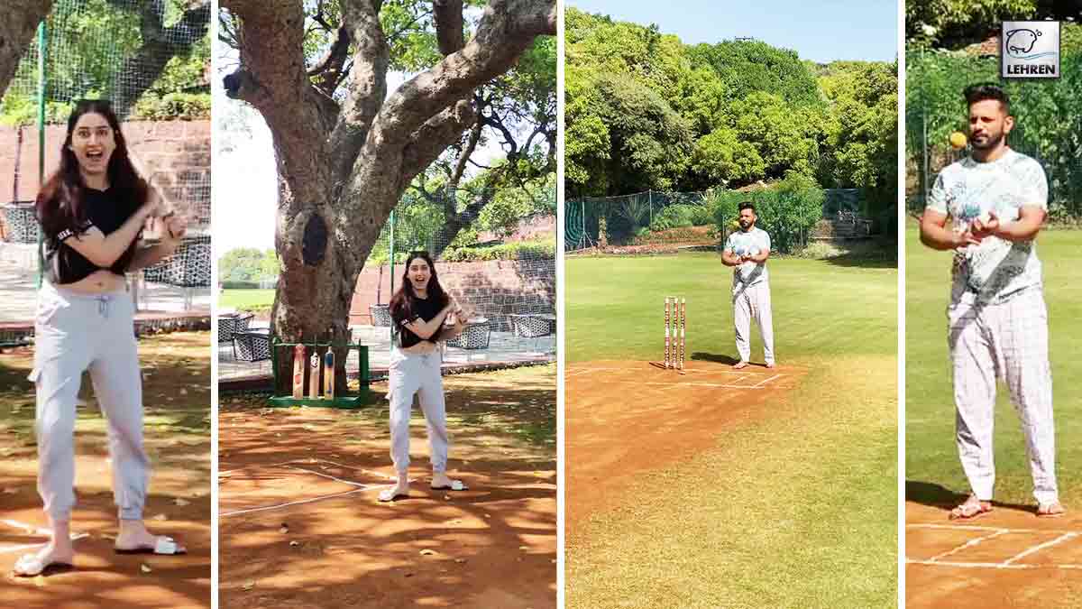 Rahul Vaidya Enjoys A Game Of Cricket With Lady Love Disha Parmar
