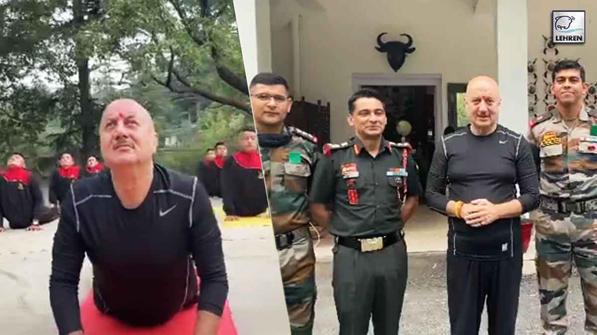 Anupam Kher Celebrates International Yoga Day With Army Officers
