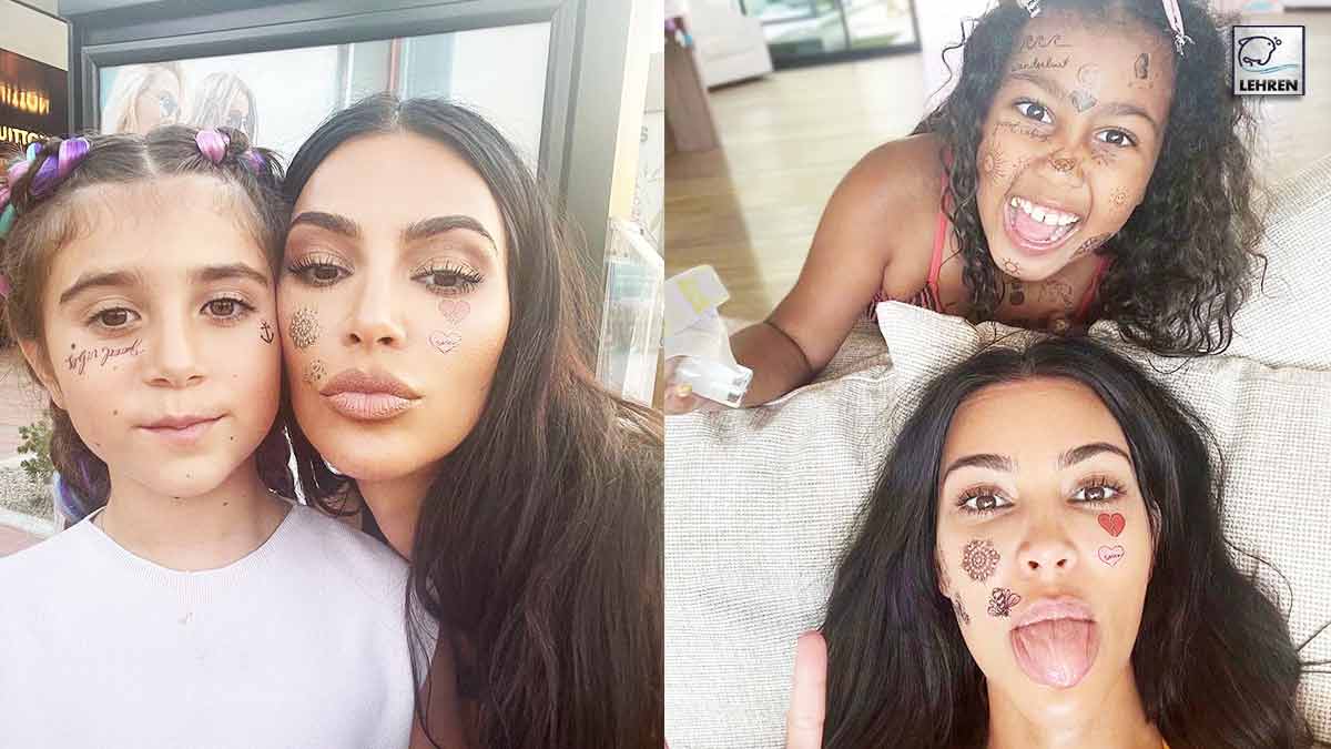 Kim Kardashian, North West, And Penelope Disick Are Twinning With Matching Face Tattoos