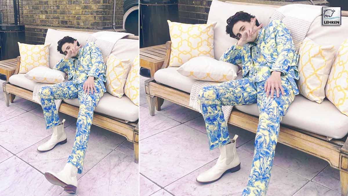Timothee Chalamet Dons Stylish Mushroom Print Suit At London Film Festival