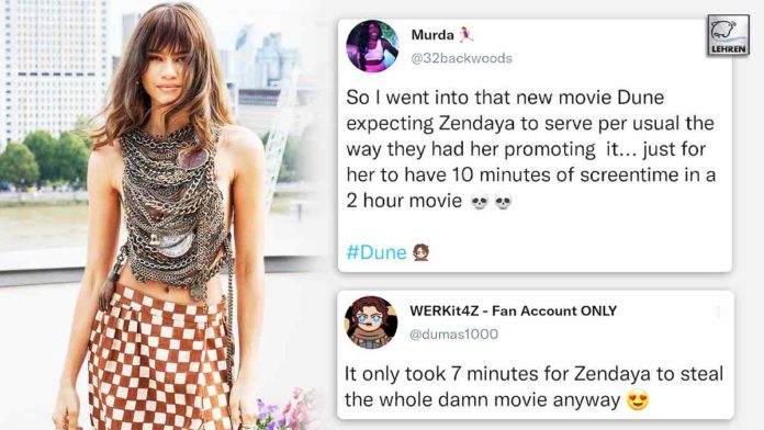 Twitteratis Are Upset After Learning Zendaya Is Only For 'Seven Minutes' In Dune
