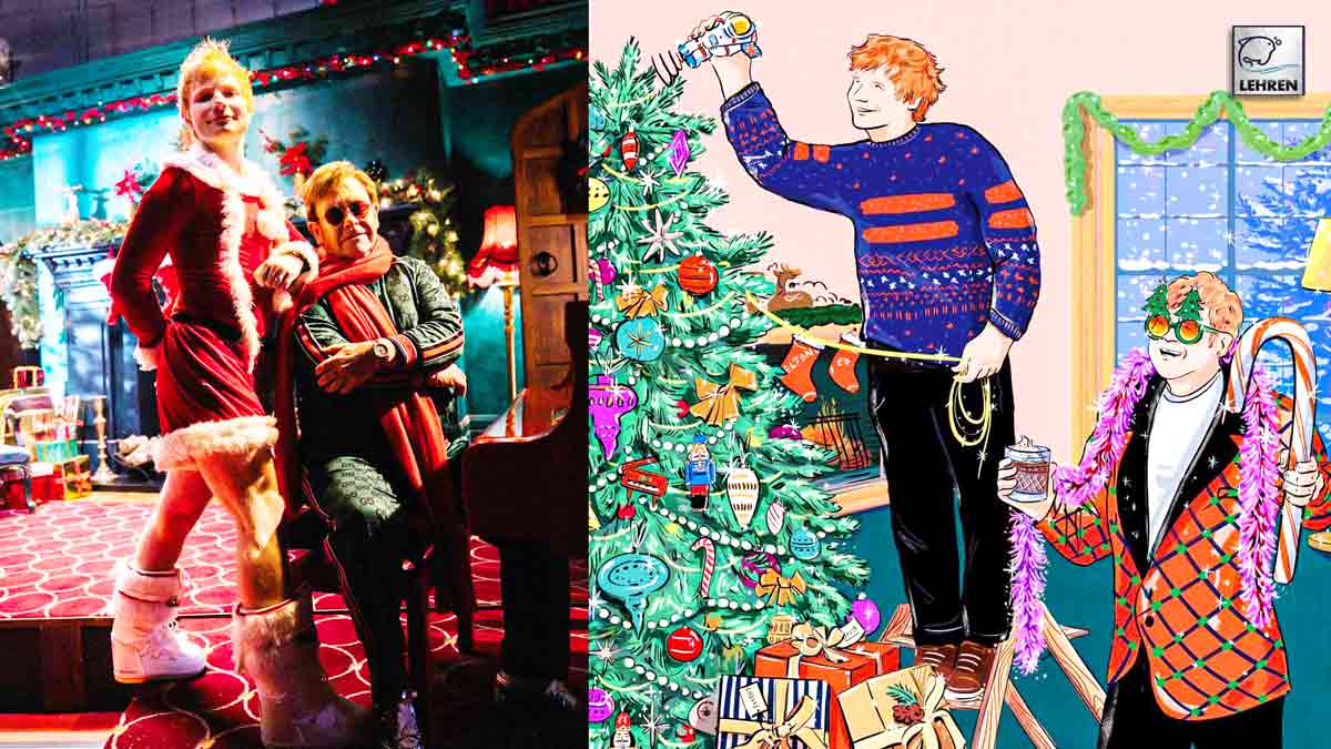 Ed Sheeran And Elton John Recreates Love Actually's Doorstep Scene