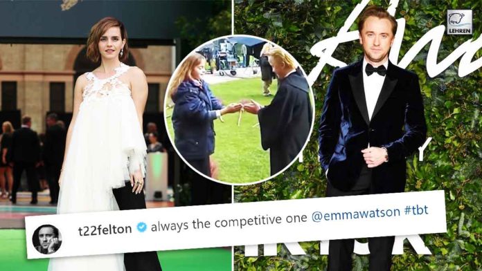Tom Felton Calls Emma Watson 'Competitive One' In Funny BTS Video