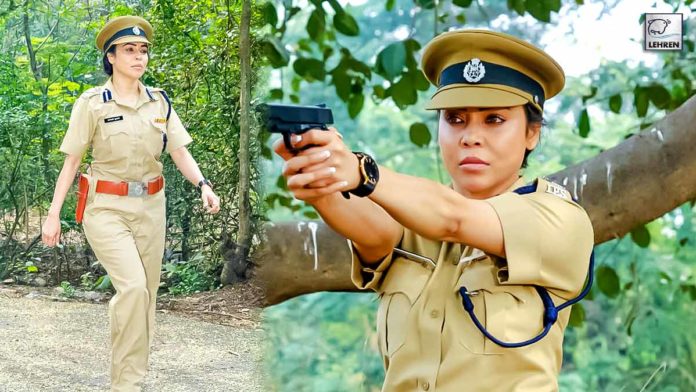 Nikita Rawal Shoots For A Character In A Cop Costume, Pictures Goes Viral