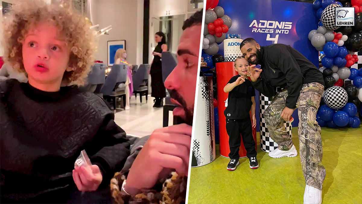 Drake's son #Adonis cant stop rapping his dad & #21Savage “Rich Flex” 😭❤️  (Swipe)