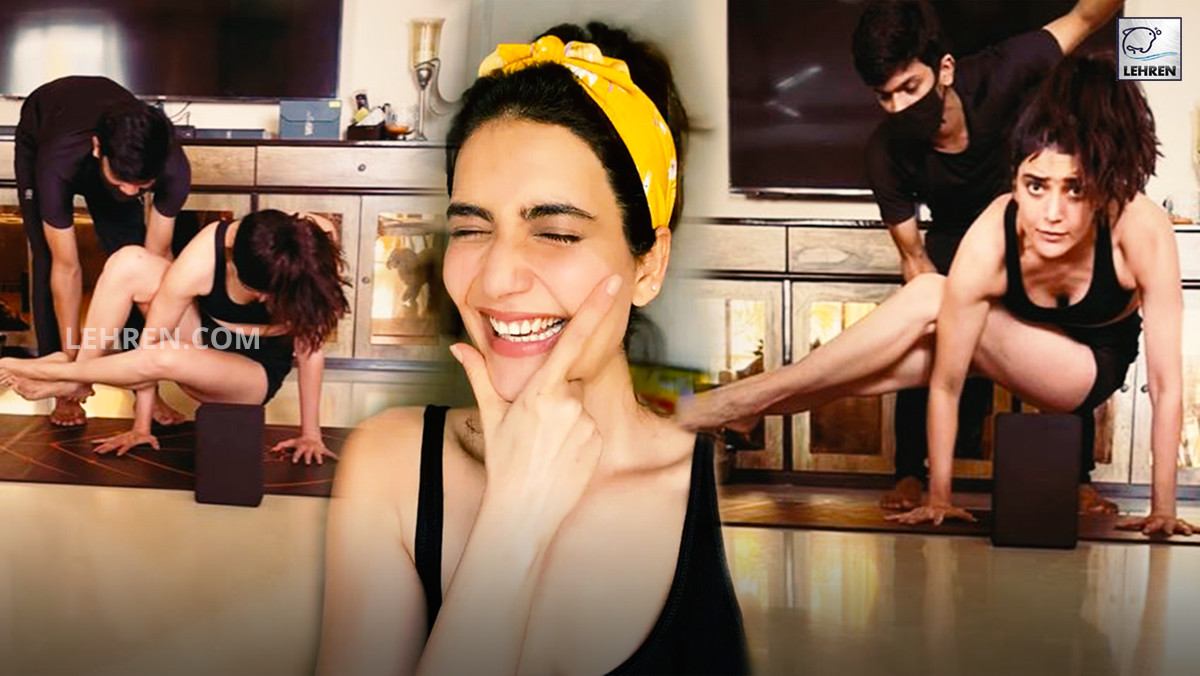 Oops! Karishma Tanna Falls While Doing Yoga, Watch Video