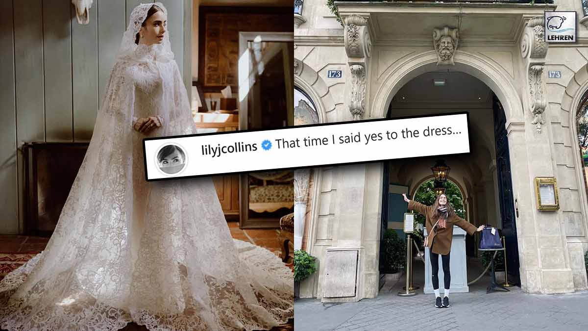 Lily Collins Shares Snap Of The Day She Said YES To Her Wedding Dress