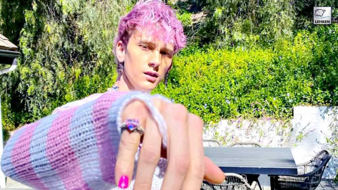 Machine Gun Kelly Rocks Pink Hair To Match His Nails