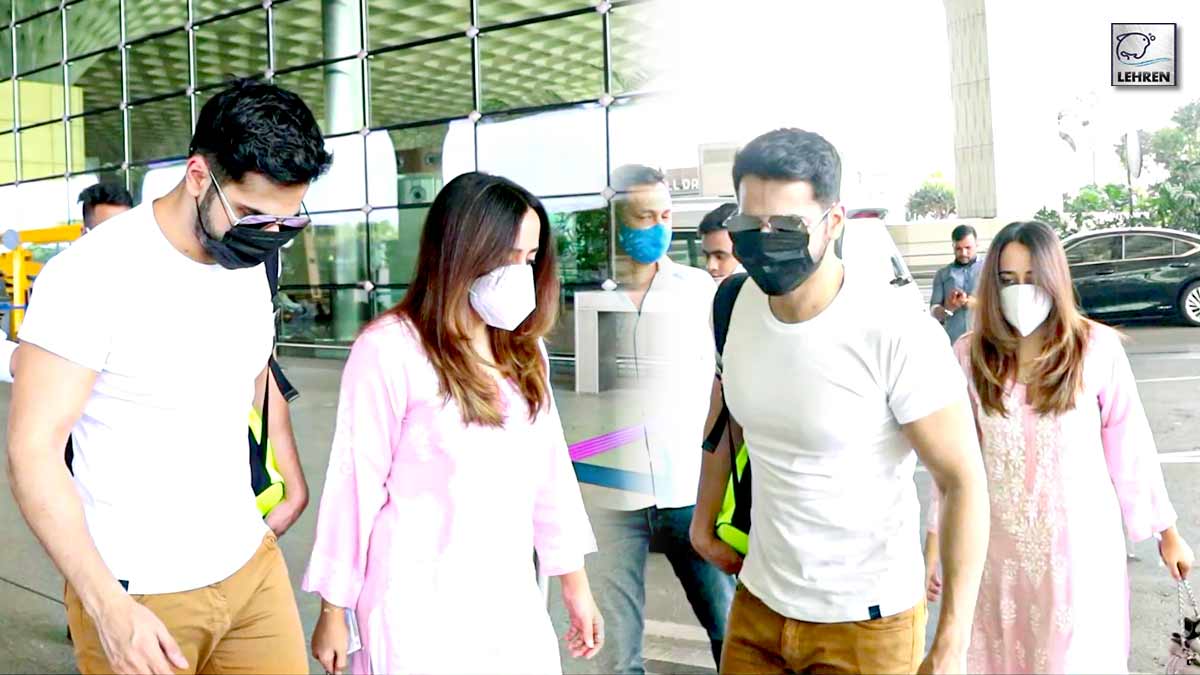 Adorable Couple Varun Dhawan & Natasha Dalal Spotted At Airport