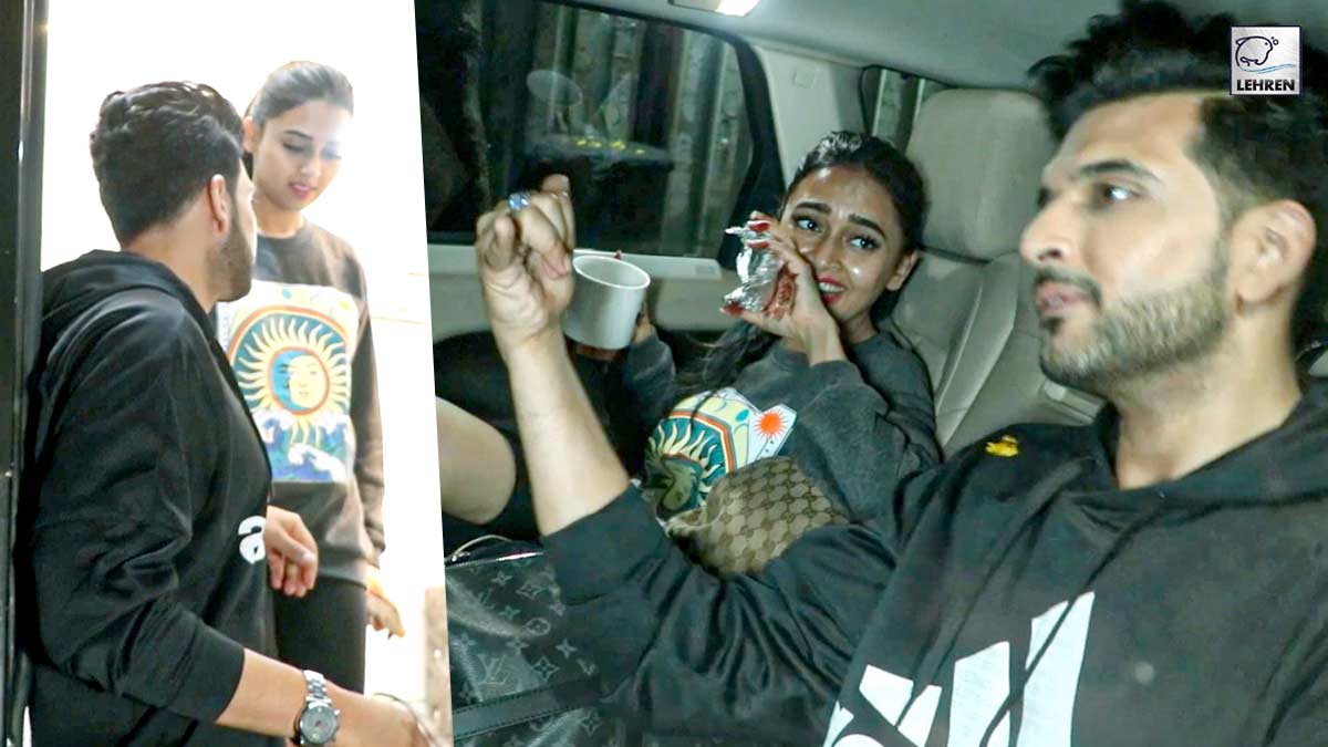 Karan Kundrra Tejasswi Prakash Caught Spending Time In Vanity Van On Lock Upp Sets