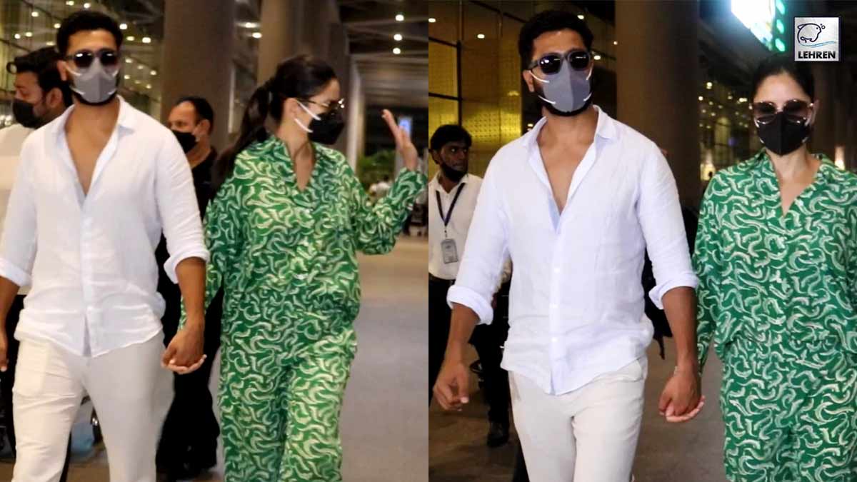 Romance Alert! Vicky Kaushal-Katrina Kaif Walk Hand-In-Hand At Airport