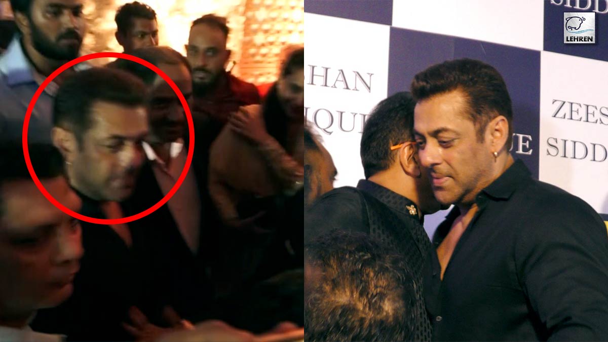 Salman Khan Heavily Mobbed At Baba Siddiqui Iftar Party