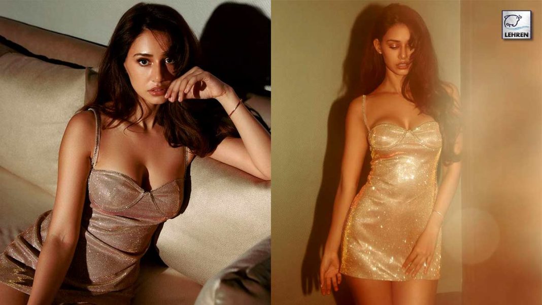 Disha Patani Channels her Inner Beyonce In This Sultry Beige Shimmer Dress